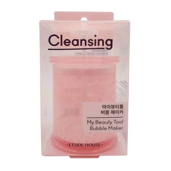 [ETUDE HOUSE] Cleansing My beauty tool Bubble Maker Pink + Silicon Brush Set - Picture 3 of 6